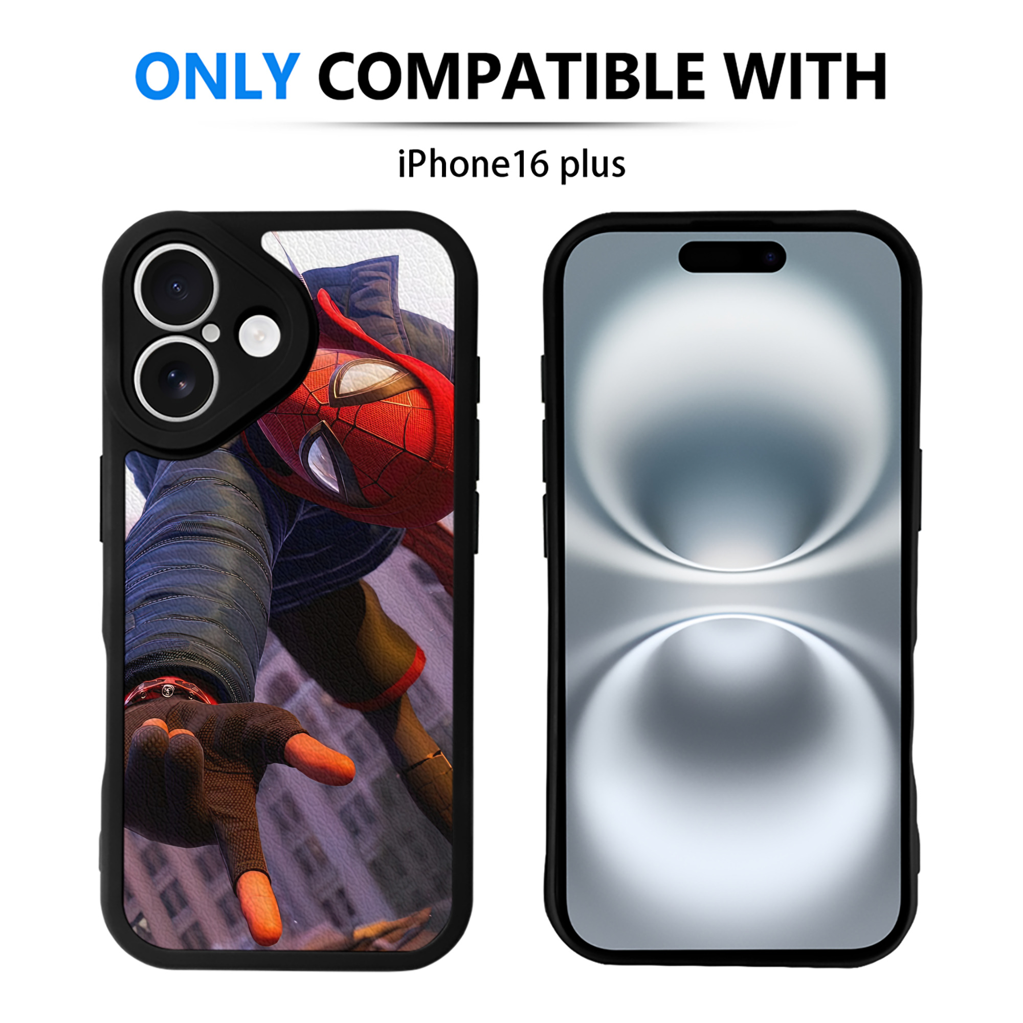 Spider Man スパイダーマン 【iPhone 16シリーズ対応】シリコンスマホケース（レザー調） 材質：シリコン